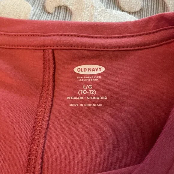 Girl's Old Navy Size Large (10/12) Long Sleeve Tunic Pink Crewneck EUC - Picture 4 of 6